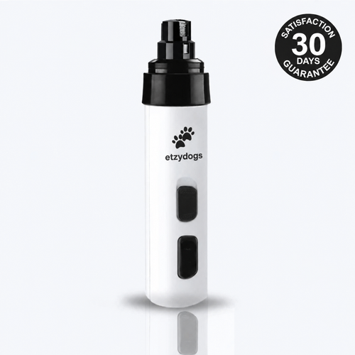 Etzydogs Silent Groom Pro quiet dog nail grinder with 30 day guarantee badge